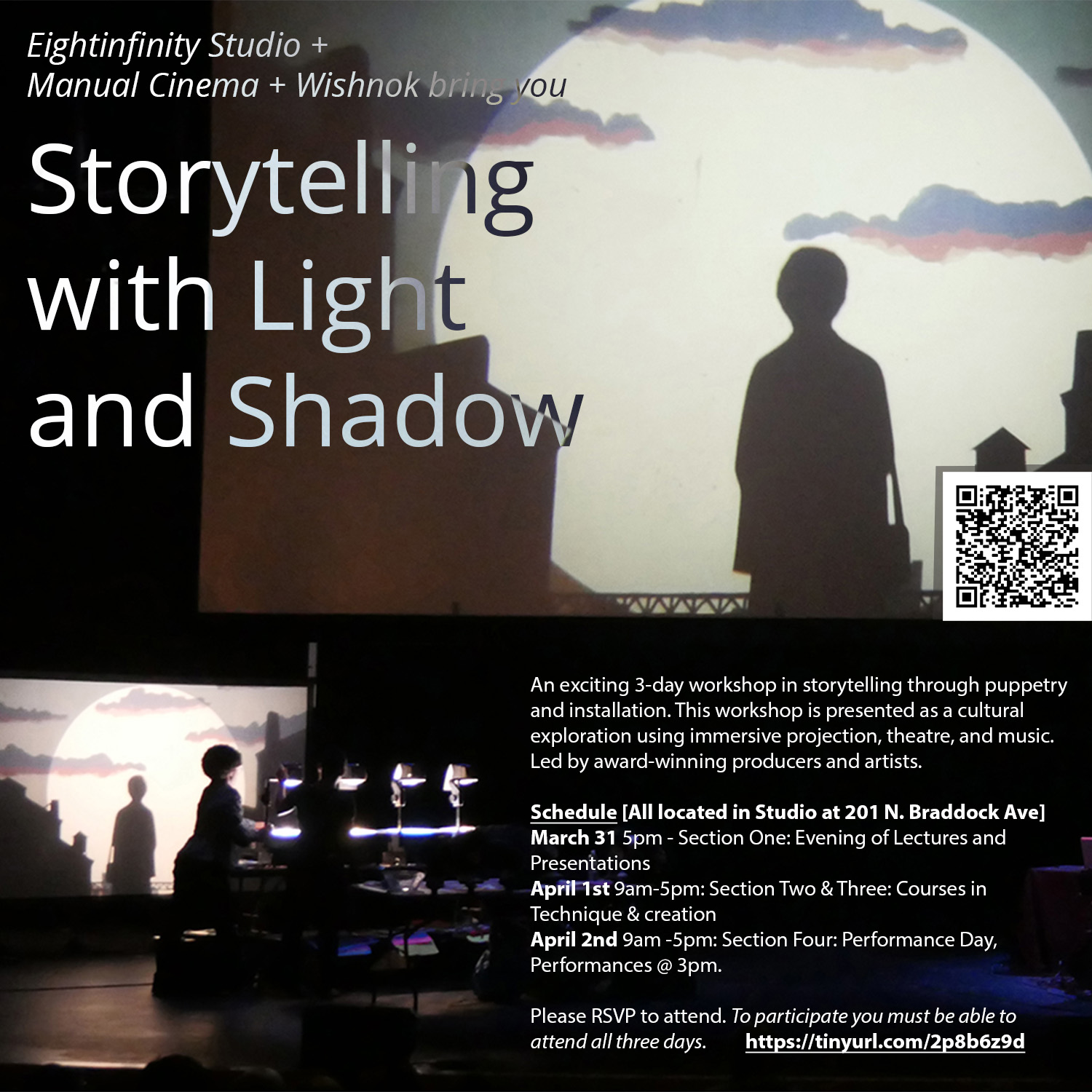 Thumbnail: Eightinfinity Studio + Manual Cinema + Wishnok “Storytelling with Light and Shadow”