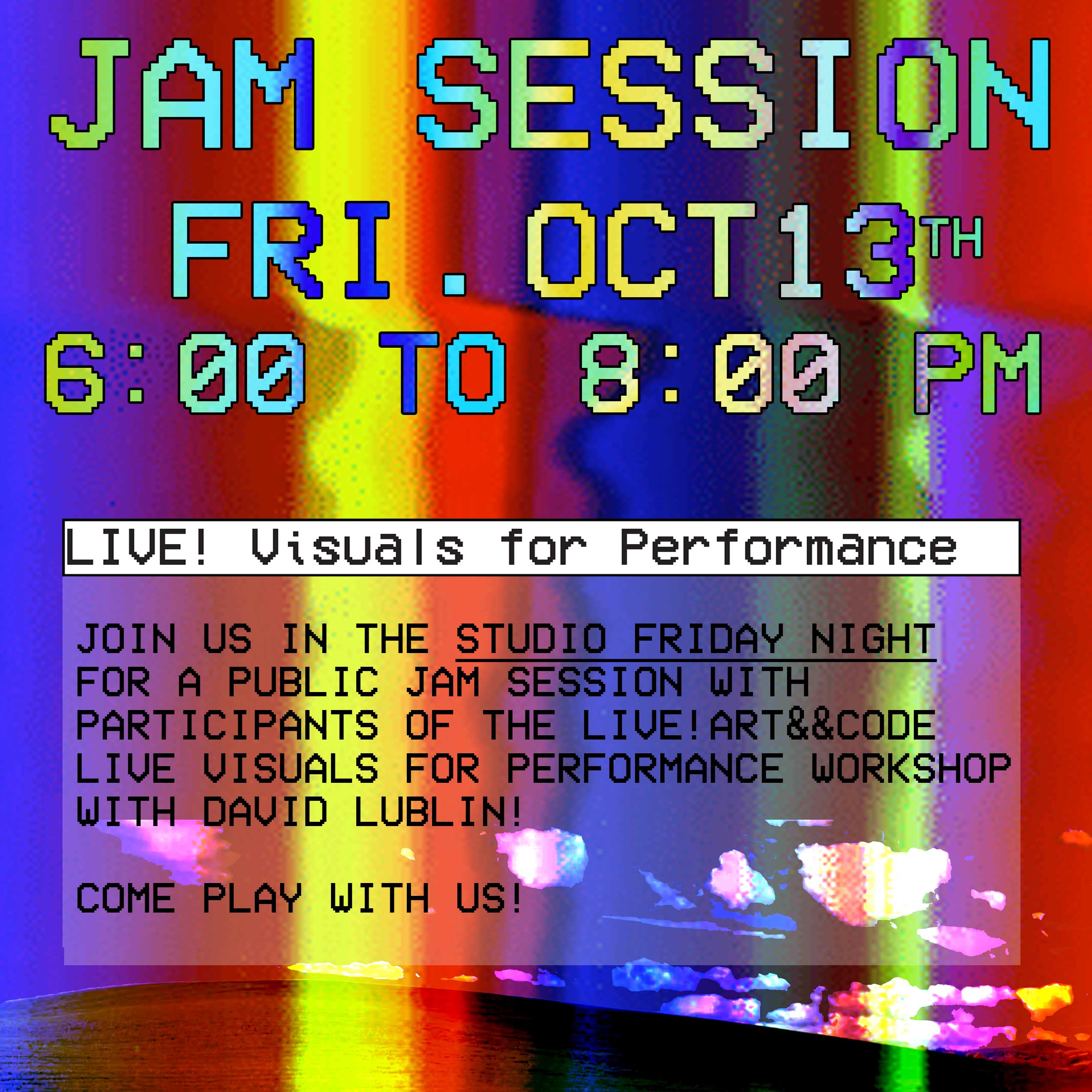 Thumbnail: LIVE! Art&&Code – Live Visuals for Performance Public Jam Session